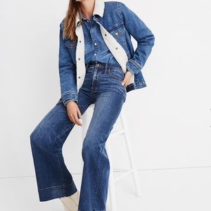 Madewell oversized jean jacket sherpa edition